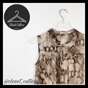 Chloe K | Sleeveless Snake Print Blouse